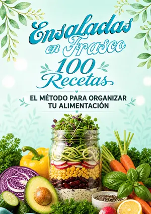 Frascos de ensaladas listas para la semana