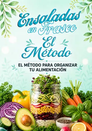 Frascos de ensaladas listas para la semana